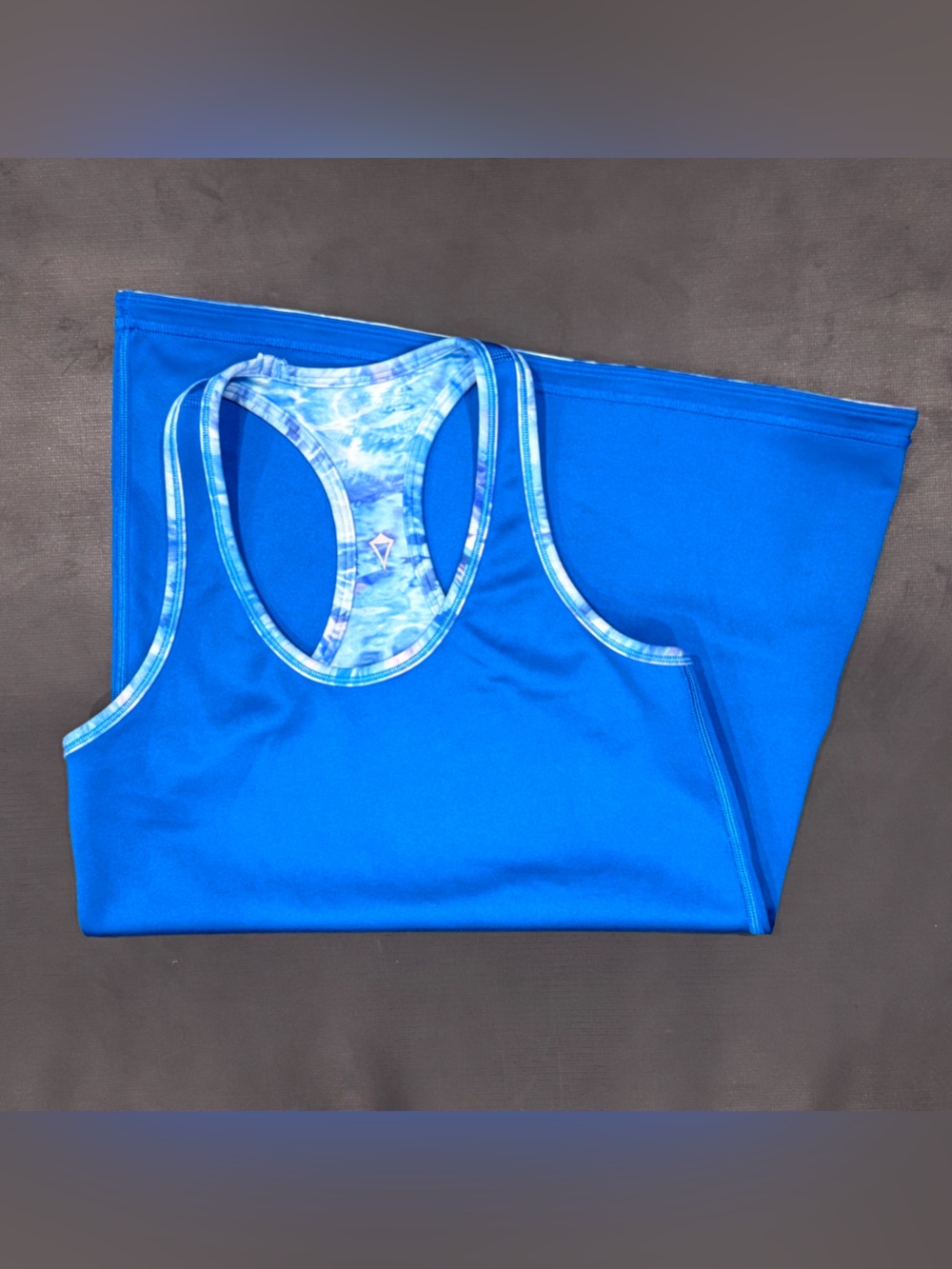 Ivivva Girls Reversible Tank Blue/ Abstract size 10